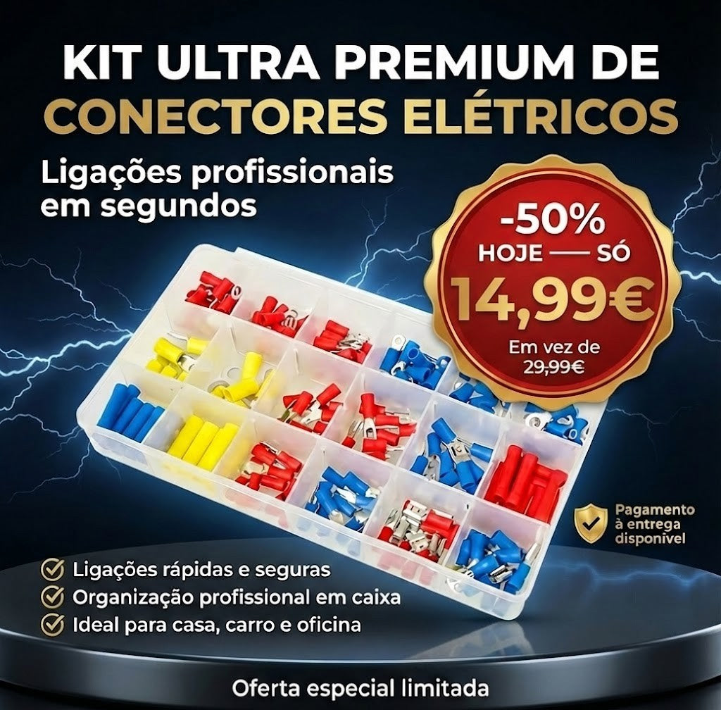 KIT ULTRA PREMIUM DE CONECTORES ELÉTRICOS 295 PEÇAS