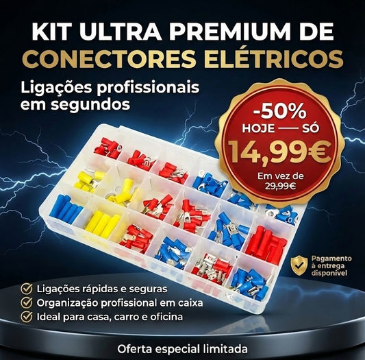 KIT ULTRA PREMIUM DE CONECTORES ELÉTRICOS 295 PEÇAS