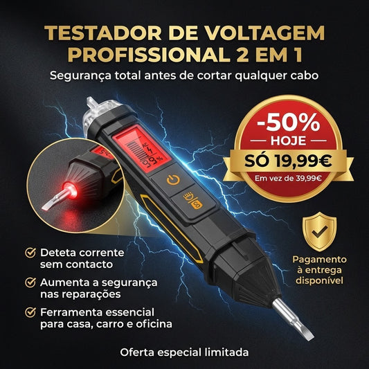 TESTADOR DE VOLTAGEM PROFISSIONAL 2 EM 1