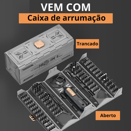 Kit Profissional de Chaves de Precisão 180-em-1